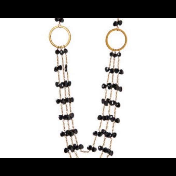 Glamorous Black Onyx Triple Strand Choker 125$